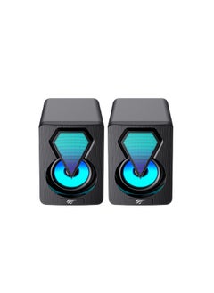 Buy Mini Desktop Speakers, Wired Stereo PC Audio, Plug and Play, Loud Volume, Rich Bass, Portable in Saudi Arabia