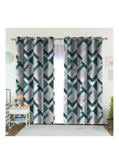 Buy Linen Velvet Fabric Light-Filtering Window Curtain With Steel Grommets 1 Pcs in Egypt