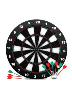 اشتري Safety Darts and Kids Dart Board Set - 16 Inch Rubber Dart Board with 9 Soft Tip Darts for Children and Adults, Office and Family Time في الامارات