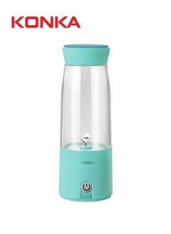 Buy Electric Mini Portable Blender Juicer Usb Rechargeable For Smoothie 380ml Blue in Saudi Arabia