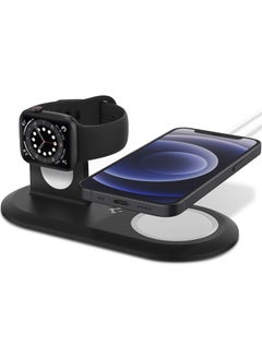Buy Mag Fit Duo Desktop Table Stand Designed for MagSafe Pad and Apple Watch Charger - Black in UAE