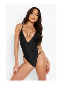 Buy Plunge Front Side Strap Swimsuit in UAE