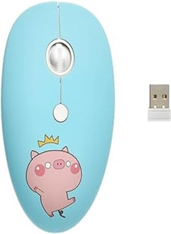 اشتري Generic Gamma M-12 Mouse Wireless Optical With Power Saving And Amazing Cartoon Design For Computer -Multicolor في مصر