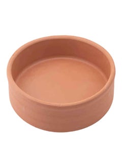 Buy Round Shape Heat Resistant Full Natural Clay Pot Brown 8 x 33 x 33 cm EL-20 in Saudi Arabia