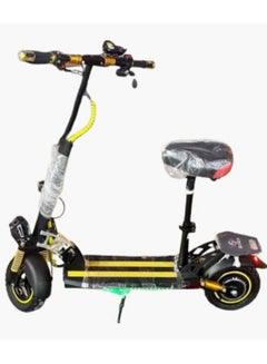 Buy Scooter E10 50 KM Mileage 1000W Full Foldable 48V 13AH Include Anti Theft Remote Control Yellow in UAE