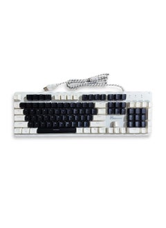 Buy Mega Key Gaming Mechanical Keyboard White Black 87 Keycaps, Brown Switch for PC Gamer Laptop ,  It can be used at home, office, and personal use. in Egypt