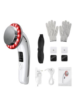 Buy 6 in 1 Ultrasonic Slimming Instrument, Blue Red Light Skin Care Device for Shoulder Arm Leg Waist Hip Massage and Skin Lifting Tighting Beauty Machine in UAE