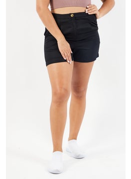 Buy Women Plain Basic Shorts, Black in UAE