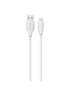 Buy Celebrat CB-31 Portable USB To Lightning Fast Charge And Data Transmission Cable With Flat wire Design And Practical Fits Iphone 3A /480mbps /1M - White in Egypt