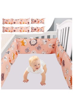 Buy Pieces Baby Crib Liner Protector, Breathable Crib Pads Thick Padding, Machine Washable Nursery Bed Essential Crib Bumper Protector Pads (Fox) in Saudi Arabia