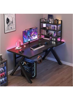 اشتري Large Gaming Desk Computer Desk Laptop Table Desk with K Stable Structure Design Office Writing Work Student Study Desk Home Office Corner Desk Wooden Table for Home Bedroom Office 100CM في السعودية