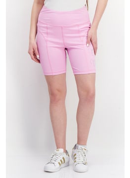 Buy Women Pull On Ribbed Bike Short, Pink in UAE