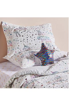 اشتري Twilight Microfibre Foil Print 5-Piece Single Comforter Set - 135x220 cm في السعودية