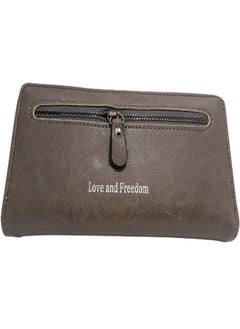 Buy New Leather Women Wallet Coin Pocket Hasp Card Money Bags Soft Holder Casual Ladies Clutch Long Female Purse Gray in UAE