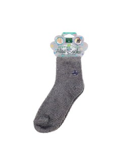اشتري Aloe Vera Socks – Infused with natural aloe vera & Vitamin E – Helps Dry Feet, Cracked Heels, Calluses, Rough Skin, Dead Skin - Grey في الامارات