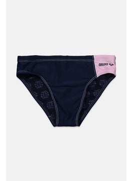 اشتري Women Printed Logo Bikini Bottom, Navy Blue and Pink في السعودية