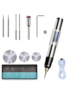 Buy Electric Engraving Pen Rotary Tool Kit, USB Rechargeable Engraving Pen With Type-C Interface, Portable Mini Engraver Tools, DIY Rotary Etching Pen for Carving Glass Jewelry Making Rotary in UAE