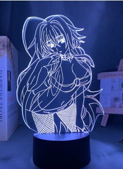 Buy pretty Newest Anime High School DxD Figure 3D Light Child GirlsHigh School DxD Multicolor Night Lights Birthday Gift Room 3D Lamp Manga Present Manga Anime High School DxD Kids Room Decor in UAE