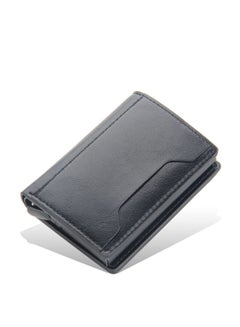 Buy Slim Wallet for Men RFID Smart Front Pocket Minimalist Leather Wallet Antimagnetic Anti Theft Medium Deposit ID Money Bank Card Size Men Gift  Black in UAE