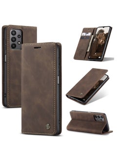 Buy CaseMe Samsung Galaxy A25 5G Case Wallet Case Book Folding Flip Folio Case with Magnetic Kickstand Card Slots Protective Cover - Coffee in Egypt