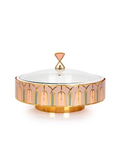 Buy Blush Pink Round Warmer 29.8Cm H:6Cm Pink 29.8x6cm in Saudi Arabia