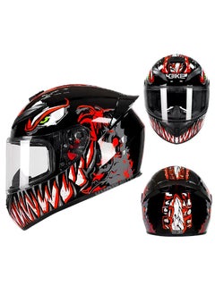 Buy Full Face Motorbike Helmet Motorcycle Adult Rider Biker Sports Crash Helmet in Saudi Arabia