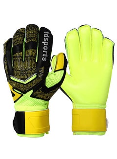 Buy Goalie Goalkeeper Gloves Strong Grip Palm with Finger Wrist Support Protection Soccer Gloves for Youth & Adult Men & Women (19-20cm) in UAE