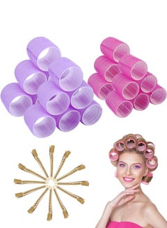 Buy 36 Pcs Self grip hair roller set,Hair roller set,Heatless hair curlers,Hair rollers with hair roller clips and comb,Salon hairdressing curlers,DIY Hair Styles in UAE