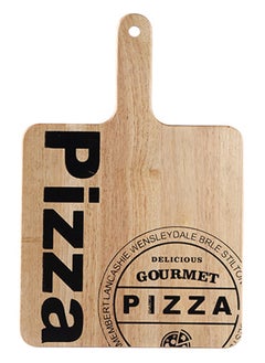 اشتري NATURAL RECTANGLE WOODEN PIZZA GOURMENT WITH HANDLE في الامارات