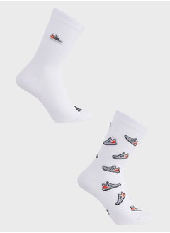 Buy 2 Pack Run X Ultraboost Graphic Socks in UAE