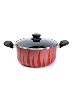 اشتري SENSTAN Flame Design Non-Stick Casserole with Lid and, Stew Pot Suitable for Gas, Electric, Induction, and Ceramic Stove  - 24cm في الامارات