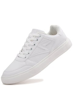 Buy Men's Classic Low Top Shoes Fashion Sneaker with Soft Insole Causal Dress Shoes for Men Comfortable Walking Skate Shoes White in UAE