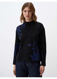 اشتري Crew-Neck Floral Patterned Sweater في مصر