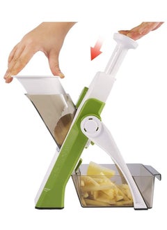 Buy Vegetable Cutter Mandoline Slicer,Once For All.Food Chopper,Dicer Fruit,French Fry Julinner in UAE