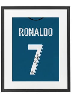 Buy Cristiano Ronaldo Real Madrid Autographed Jersey - Framed Poster 50x40cm - CR7 -Football Memorabilia, Soccer Collectible, Gift for Fans in UAE