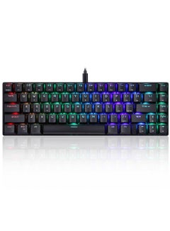 Buy Motospeed CK67 67 Keys Wired Mechanical Keyboard ABS Keycap Kailh Red Switches Black in UAE