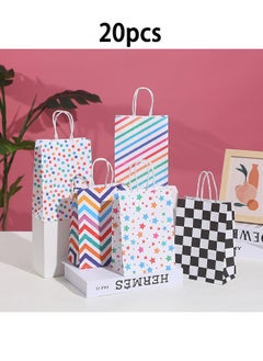 Buy 20 Pieces Party Favor Bags,Shopping Bag,Party Bags For Kids, supplies Snack candy Gift Bag Food Bags,Double-Sided Bags For Birthday Wedding Celebrations Party Favors 21*15*8 in Saudi Arabia