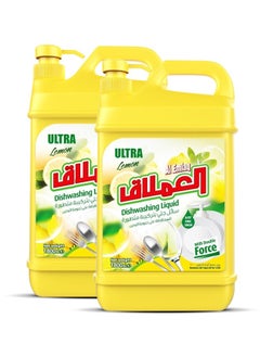 Buy Ultra Dishwashing Liquid Lemon 2x1800ml in UAE