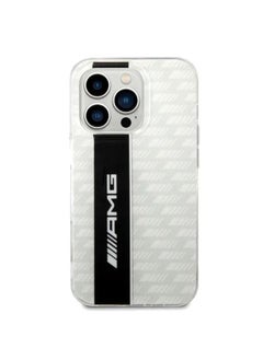 Buy AMG Transparent Double Layer Case With Carbon Pattern II For iPhone 14 Pro Max - White in UAE