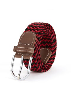 اشتري New Canvas Belt Needle Buckle Elastic Woven Waistband في السعودية