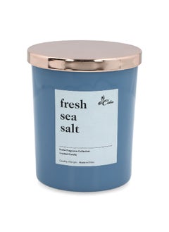 Buy Home Fragrance Collection Fresh Sea Salt Scented Glass Jar Candle White 14 oz C020301476-F in Saudi Arabia