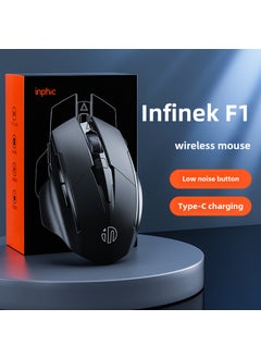 اشتري INPHIC INFIK F1 wireless mouse silent charging game home office business export wholesale F1 Black في الامارات