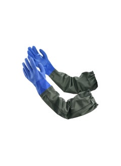 اشتري Extra-Long 28" Rubber Gloves, Chemical Resistant Gloves PVC Reusable, for Chemical Handling, Petrochemical and Oil Refining, Mechanical Manufacturing, Mining, Agricultural, Gardening, Construction في الامارات