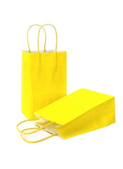 Buy Gift Bags Small Kraft Paper Bags With Handles (5 X 3.1 X 8.2 In Yellow 12 Pcs) in Saudi Arabia