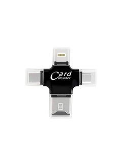 اشتري iPhone Multiple USB Card Reader, 4 in 1 Micro SD Card Reader with Type C USB في الامارات