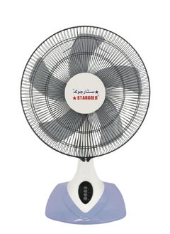 Buy 16 Inch 60W Electric Table Fan Low/Medium/High And 5 Blade Design Oscillating Fan in UAE