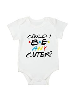 Buy Could I Be Any Cuter Printed Soft Cotton Short Sleeve Baby Romper-Gift For A New Baby-Outfits For Newborns And Toddlers With Snap Closure in UAE