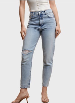 Buy High Waist Mom Jeans in UAE