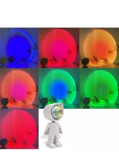 Buy LED Sunset Atmosphere Lamp Left and Right Rotation Angle Sun LampSeven Colors Adjustable USB Interface Photography Background Decoration in Saudi Arabia