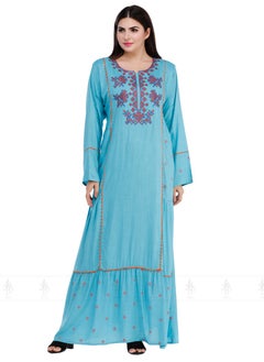 Buy Jalabiya IK5196 Sky Blue in Saudi Arabia